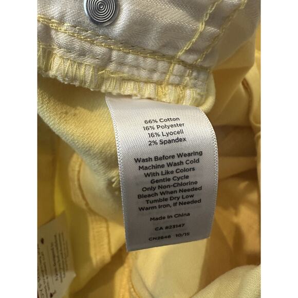 NWT Talbots Flawless Five Pocket Boyfriend Denim Jeans Yellow Women's Size 14 - Picture 6 of 7